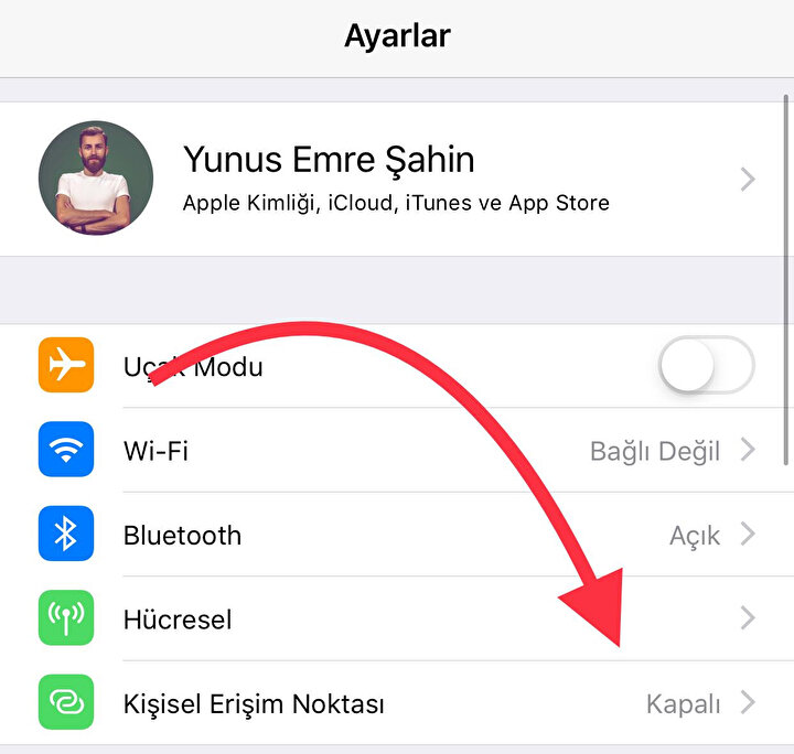 iPhone'larda internet paylaşımı için ilk etapta Ayarlar kısmına erişilmesi şart.