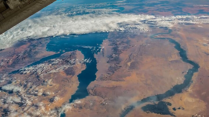 Mısır, Nil nehri ve Kızıl Deniz'in uzaydan gerçek zamanlı görünümü