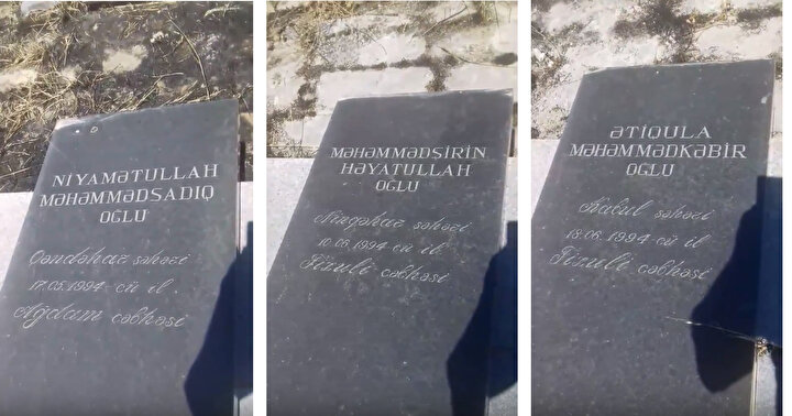 Bakü'nün Hırdalan mezarlığında bulunan bazı Afgan mücahidlerin mezar taşları bakımsızlık yüzünden yıkılmaya yüz tutmuş.