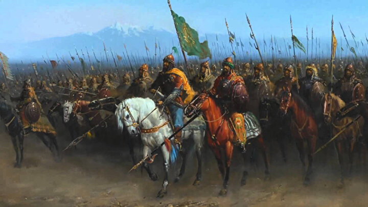 Moğol ordularının bir tasviri.
