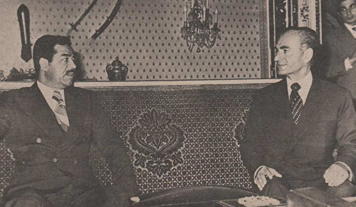 Saddam Hüseyin ve Muhammed Rızâ Pehlevî aynı karede.
