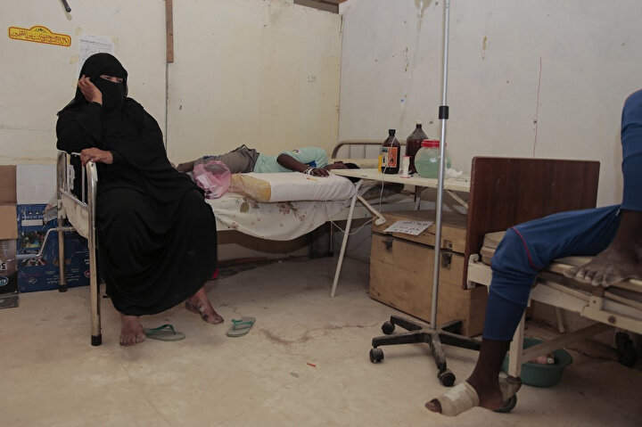 Yemen hükümetinin geçici başkent ilan ettiği Aden’de, Somalili mültecilere hizmet veren bir hastanenin odası.