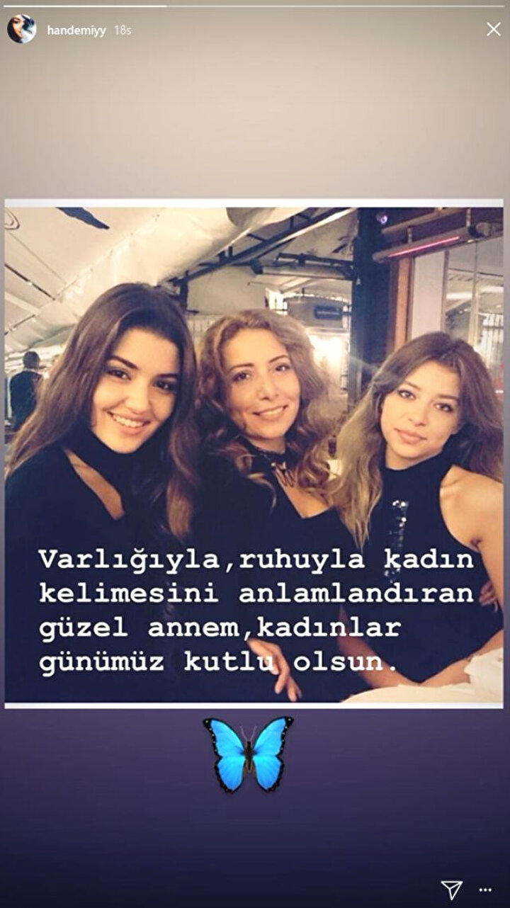 Hande Erçel'in yaptığı o paylaşım.