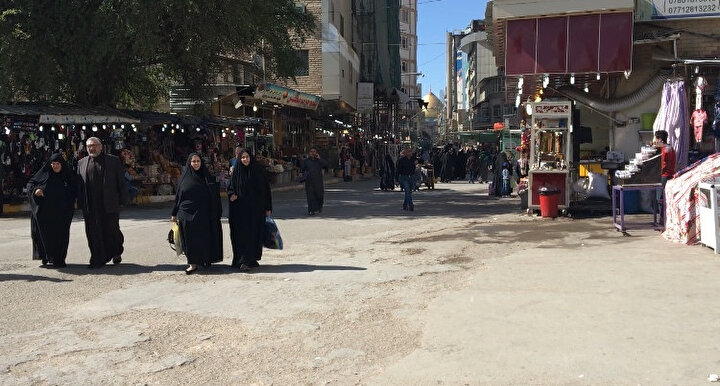 Kerbala sokaklarından bir kare.