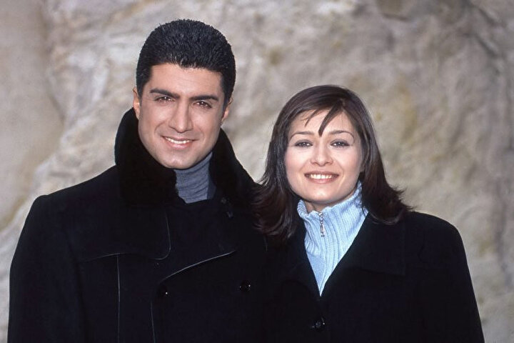 Asmalı Konak dizisinden Nurgül Yeşilçay ve Özcan Deniz.
