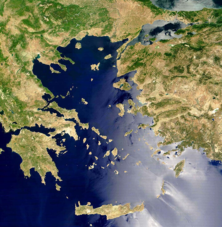 Ege bölgesi uydu görüntüsü