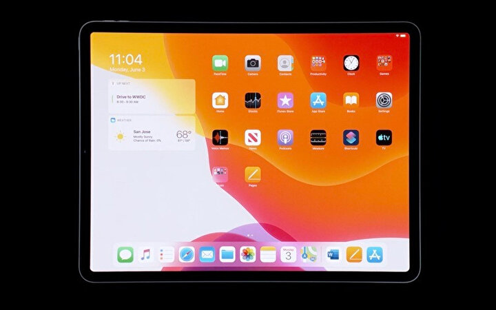 Yeni işletim sistemiyle gelen iPad.