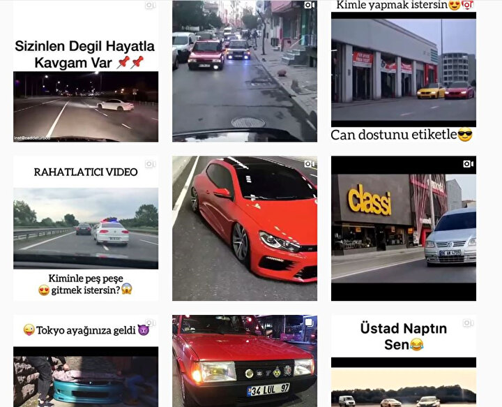 Sosyal medyada bu tarz videoları paylaşan birçok sayfa bulunuyor.