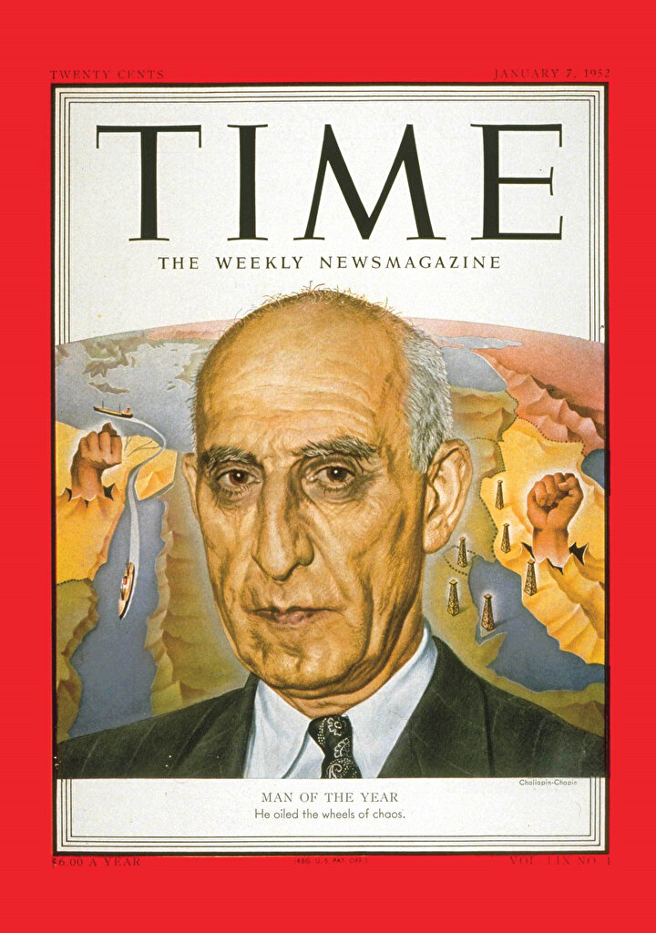 Yılın adamı olarak gösterilen Musaddık, Time Dergisi kapağında.