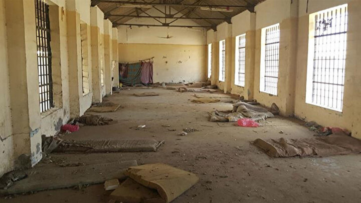 Aden Merkez Hapishanesi'nde ıssız bir hücre.