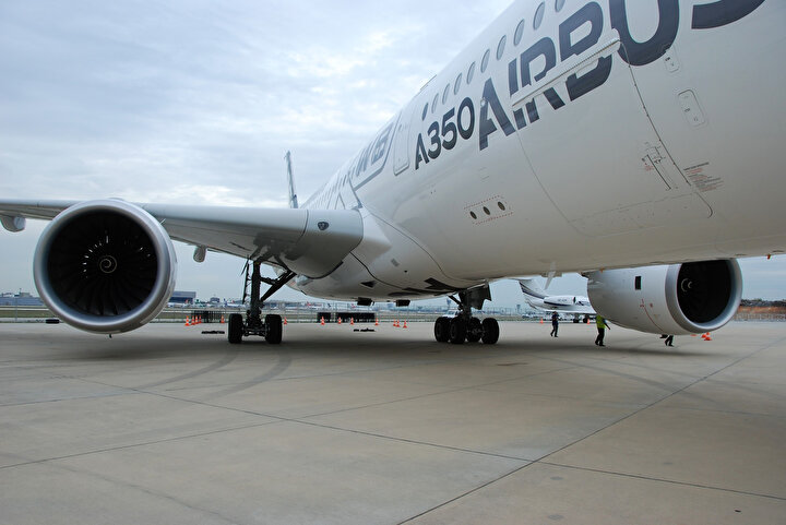 Airbus A350 model yolcu uçağı böyle görüntülenmişti.