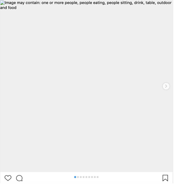'Bu fotoğrafın içerdikleri' temalı Instagram bilgilendirmesi.