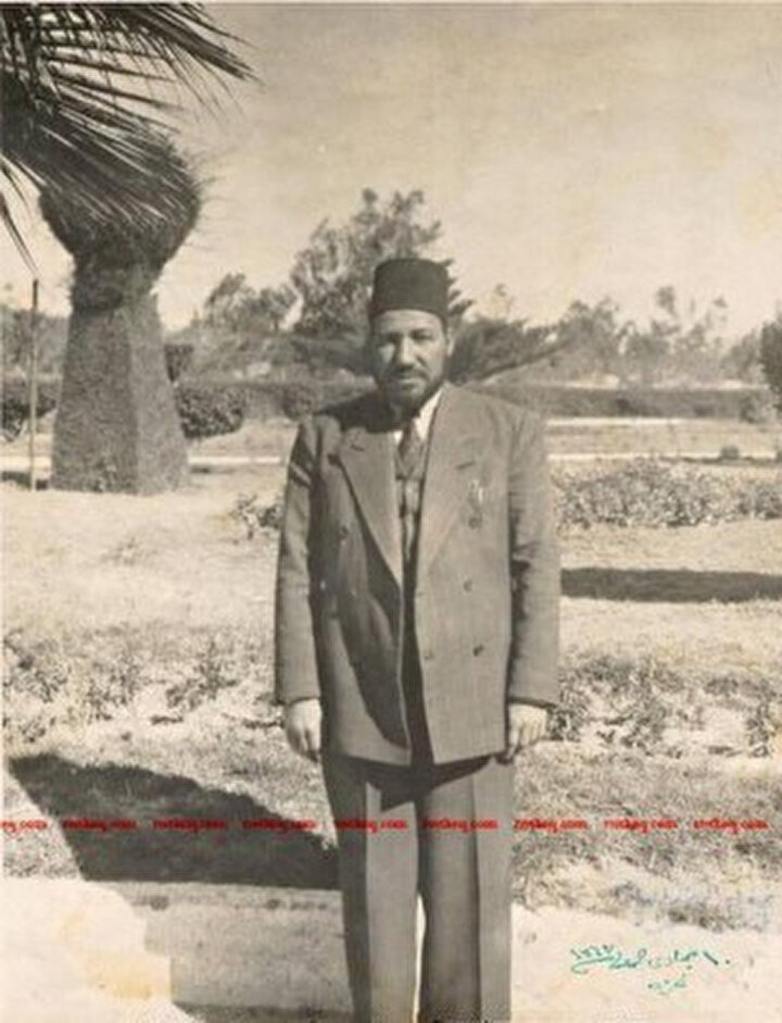 Hasan el Bennâ, İsrail'in kurulmasından kısa süre önce, 1947'de Gazze'de.
