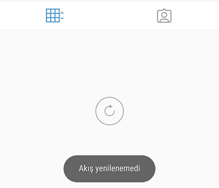 Instagram kullanıcıları yaşanan sorun nedeniyle 'Akış yenilenemedi' şeklinde bir uyarıyla karşılaşıyor.