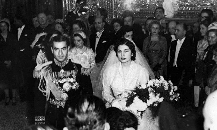 Şah ve Süreyya'nın düğününde bir kare, 1951.