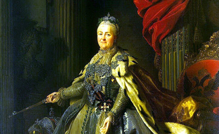 İsveç'li ressam Aleksandr Roslin'in çizdiği II Katerina portresi.