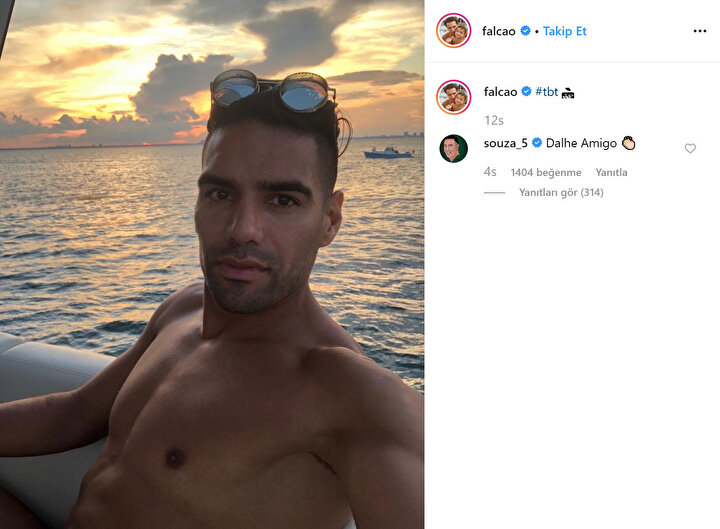 Radamel Falcao'nun İnstagram gönderisi.