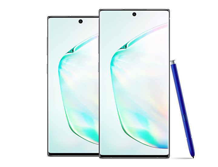 Samsung Galaxy Note10'da 6.3 inç, Galaxy Note10+ 6.8 inç'lik ekran yer alıyor.