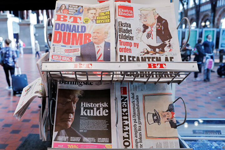 Danimarka basınının hedefinde ABD Başkanı Donald Trump vardı.