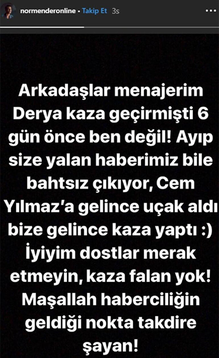 Norm Ender'in yaptığı açıklama