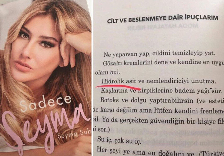 Şeyma Subaşı'nın kitabında yer alan hatalı ifadeler