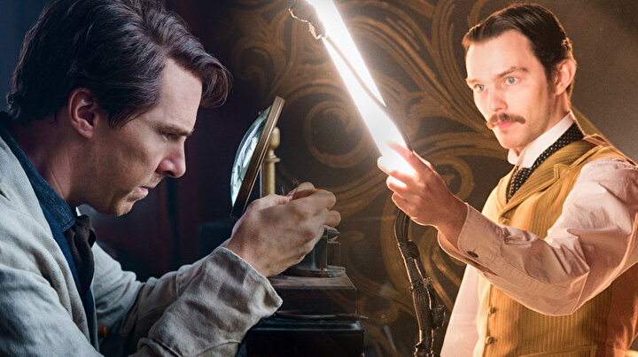 Benedict Cumberbatch(Edison) ve Michael Shannon(Tesla)