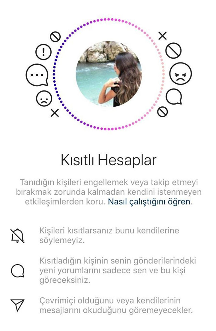 Böylece istemediğiniz bir yorumu yapan kişiyi engellemek yerine sadece yorumlarını gizleyebilirsiniz.