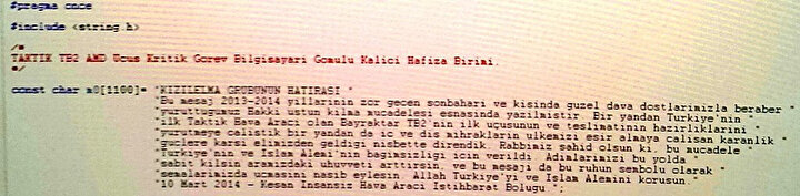 SİHA'ların kodlamasında yer verilen ifadeler ve ayetler dikkati çekiyor.