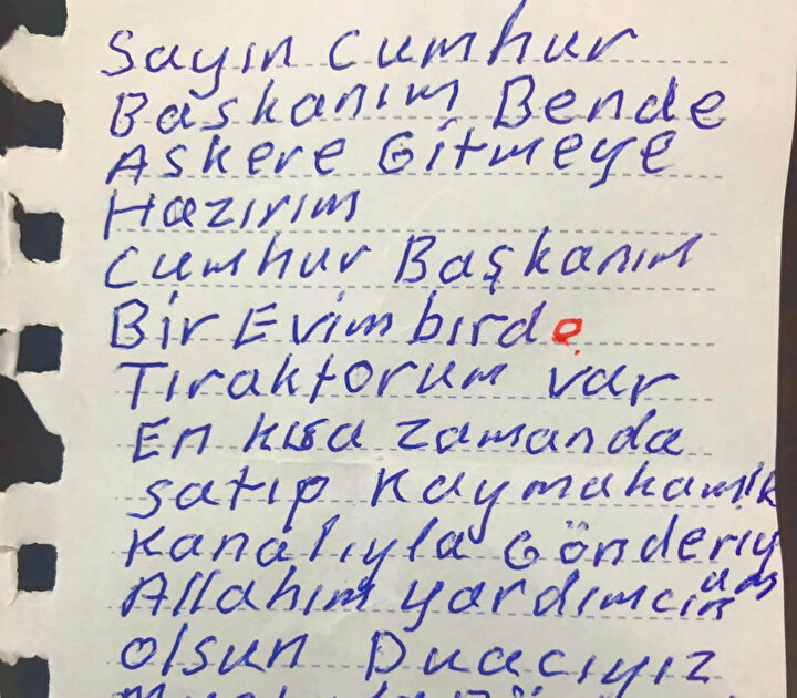 Mustafa Dede'nin dilekçesi