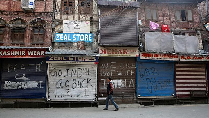 Hindistan kontrolündeki Cammu Keşmir'in başkenti Srinagar.