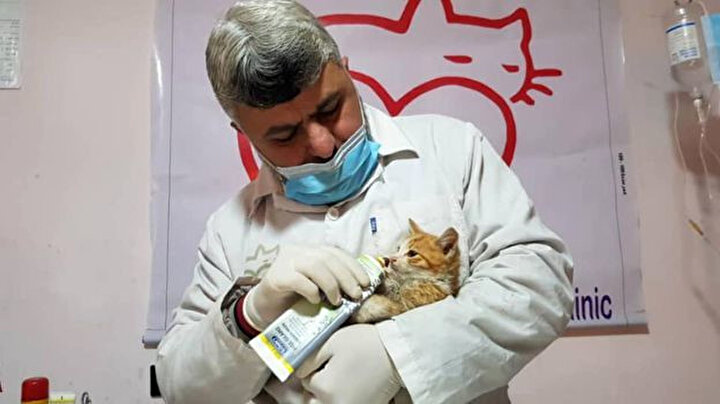 Barınağın veterineri Dr. Yusuf.
