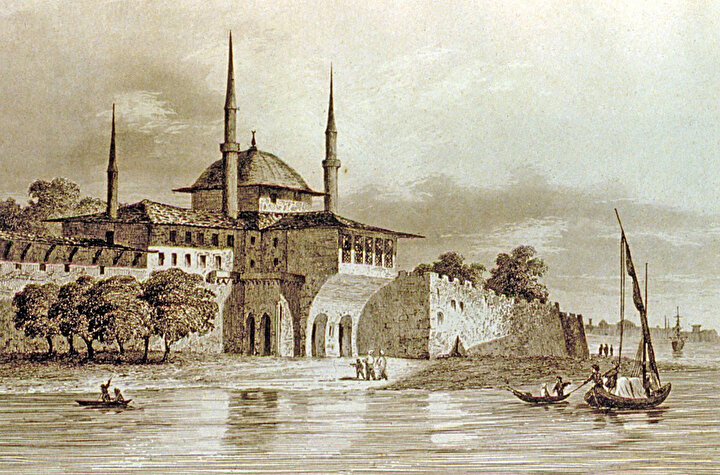 Sinan Paşa Köşkü'nün gravürü.