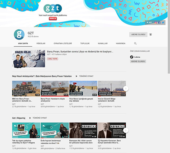 GZT içerikleri YouTube'da seni bekliyor!