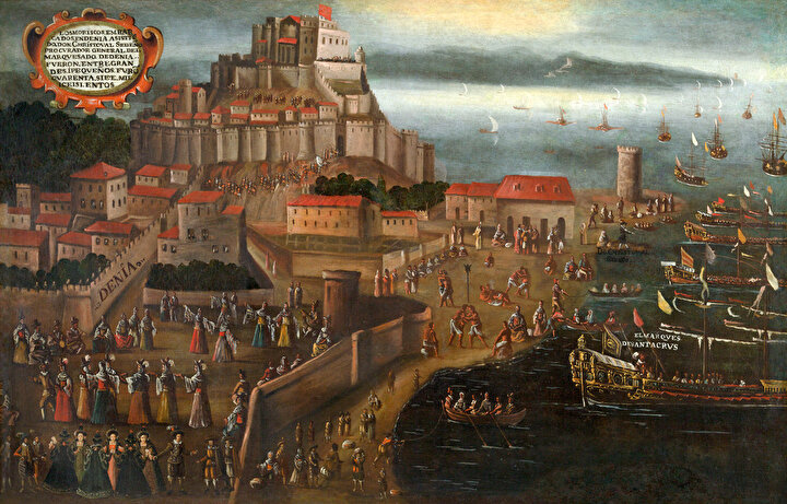Ressam Vicente Mestre’nin, Moriskoların Denia Limanı’ndan çıkışlarını tasvir ettiği resmi.