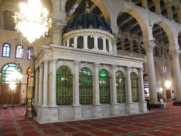 Hristiyanlıkta Vaftizci Yahya olarak anılan Hz. Yahya'nın makamı...