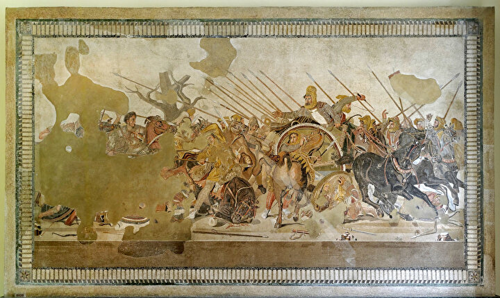 Ahameniş hükümdarı III. Darius ile Makedonya Kralı Büyük İskender’in orduları arasında gerçekleşen İssos Savaşı.