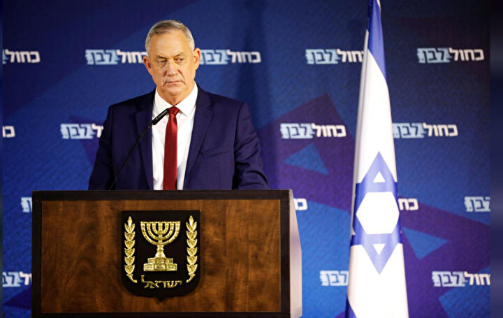 Mavi-Beyaz İttifakının lideri eski İsrail Genelkurmay Başkanı Benny Gantz.