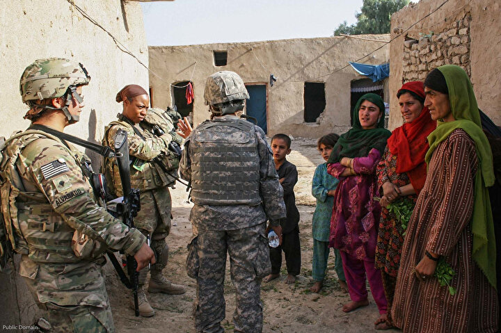 Afganistan'daki Amerikan varlığı.