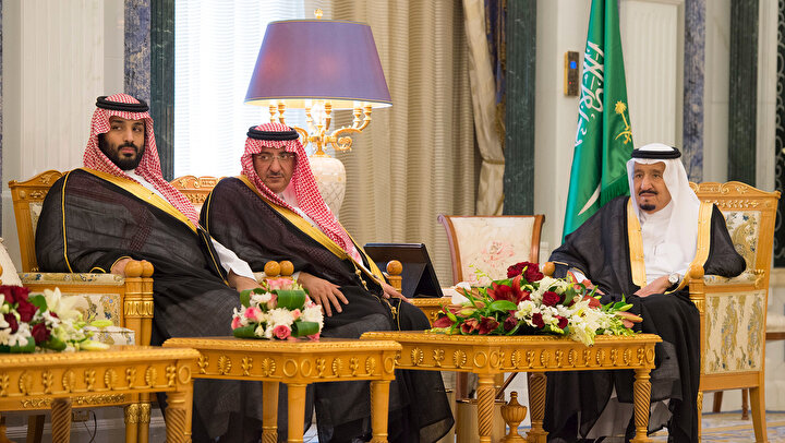 Soldan sağa; Muhammed bin Selman, Muhammed bin Nayif ve Kral Selman.