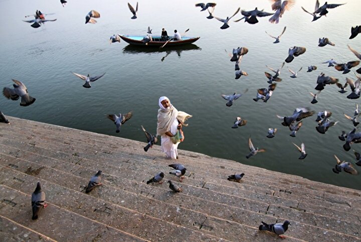 Varanasi/Hindistan'dan bir görüntü