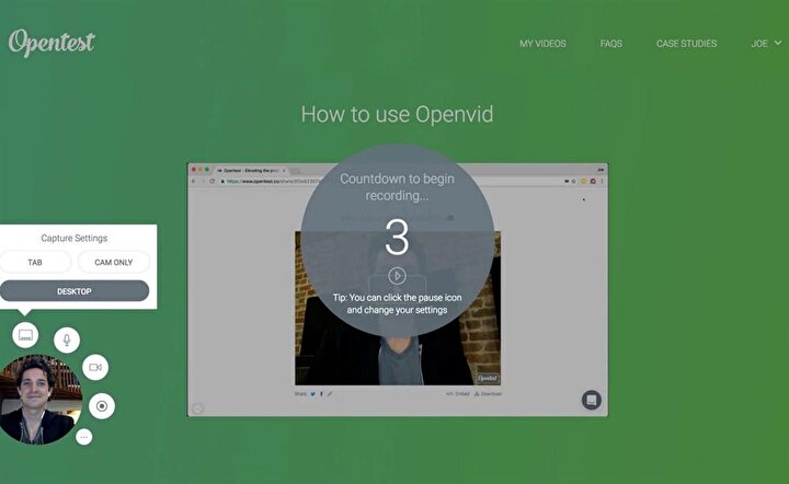 Openvid Screen Recorder capture & share video