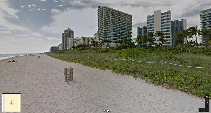 Miami Beach'ten bir kare. Hava sıcak olduğunda sıkça tercih edilen bölgelerden biri.