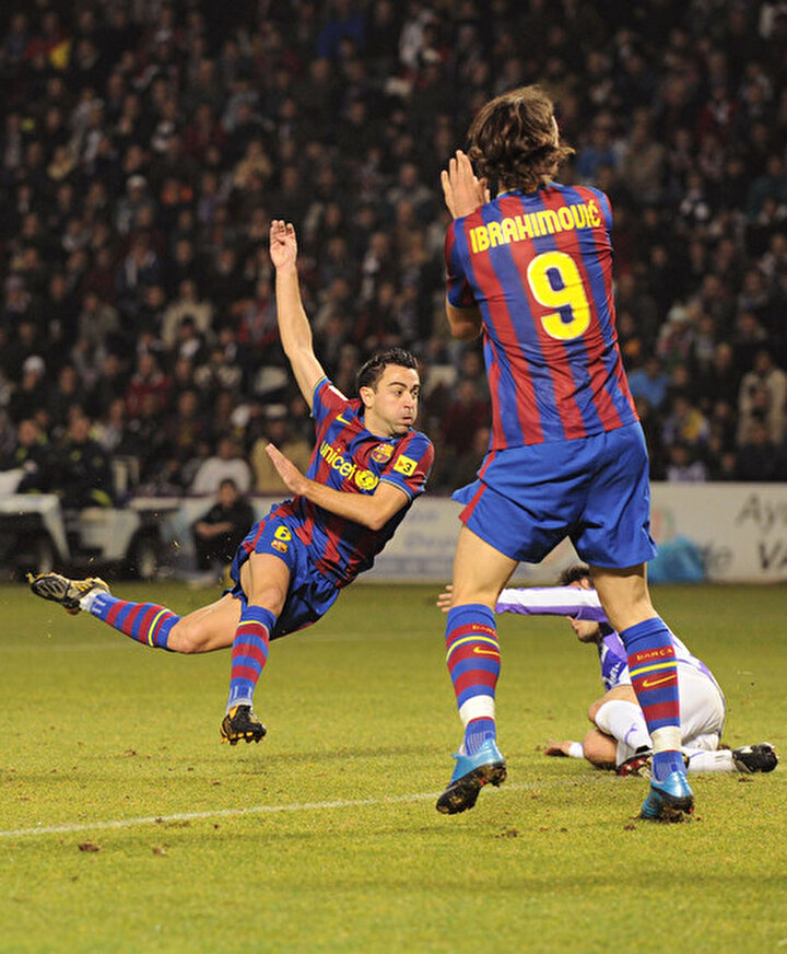 Xavi'yle Barcelona'da top koşturdu.