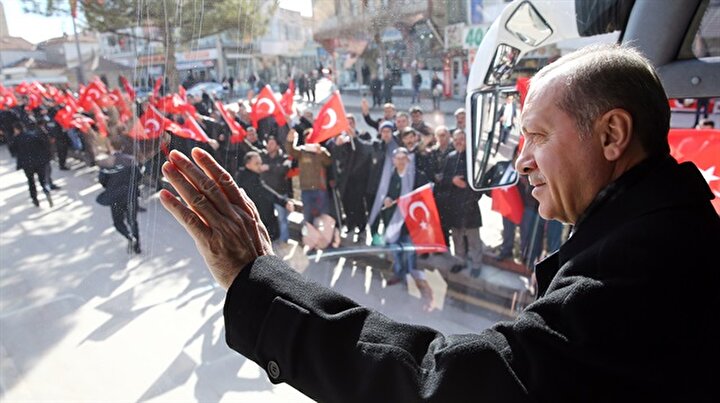 Erdoğan Kırşehirde coşkuyla karşılandı