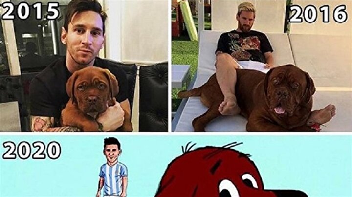 messi nin kopegi sosyal medyayi salladi yeni safak