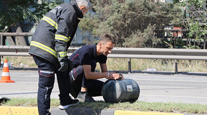 Faciadan kıl payı dönüldü: LPG tankı yola fırladı