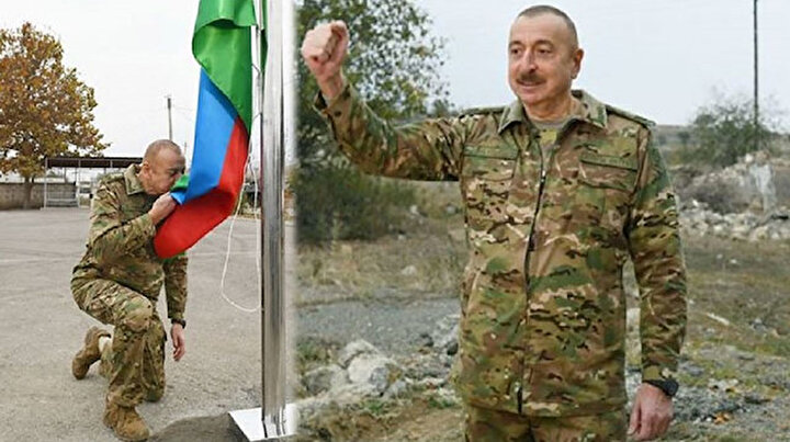 Cumhurbaşkanı Aliyevden Karabağda zafer turu