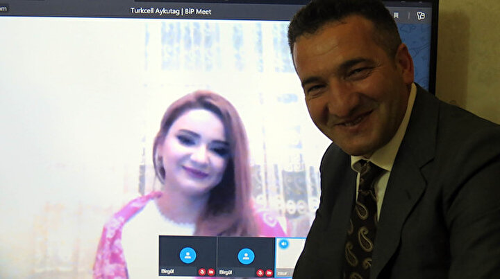 Erzurum’dan Azerbaycan’a online nişan töreni