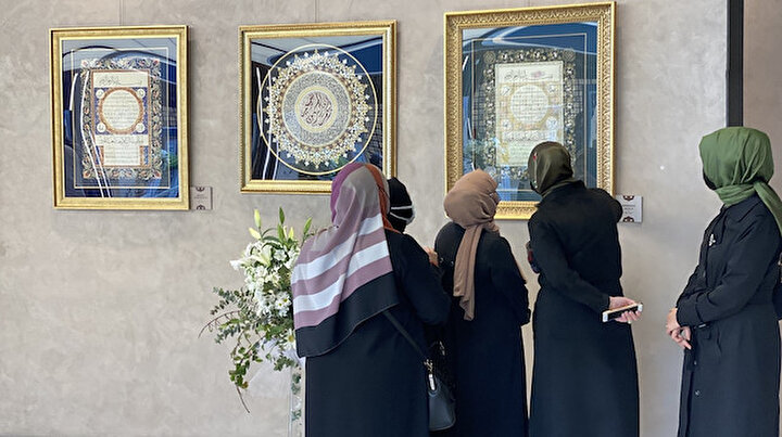 Başakşehirli kadın sanatçılardan altın değerinde tezhip sergisi
