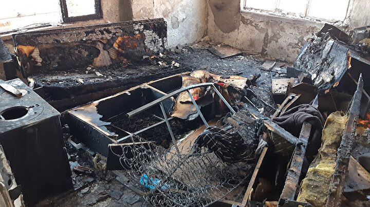 Kocaelide korkunç olay: Yangında ölen kişinin elleri ve ayakları zincirle bağlanmış